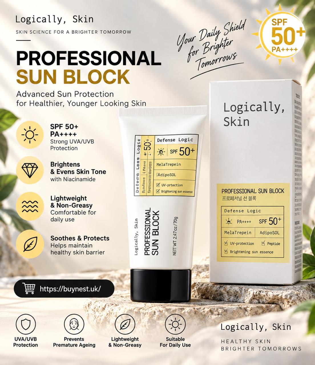Logically, Skin Professional Sun Block SPF50+PA++++-70g